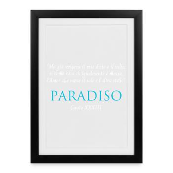 Paradise Canto XXXIII Divine Commedy - Affiche encadrée (27 × 37 cm) - noir - Devant