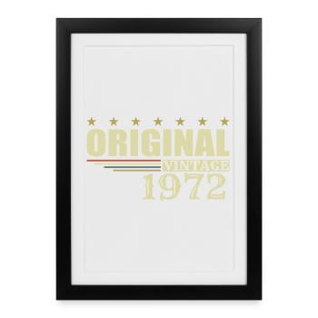 1972 Anniversaire 1972 - Affiche encadrée (27 × 37 cm) - noir - Devant