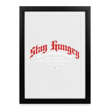 Restez affamé – FØURTN Original 2025 - Affiche encadrée (27 × 37 cm) - noir - Devant