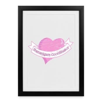 Coordonnatrice des farces Saint-Patrick - Affiche encadrée (27 × 37 cm) - noir - Devant