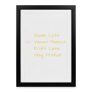 Suivez votre cœur et vivez librement - Affiche encadrée (27 × 37 cm) - noir - Devant