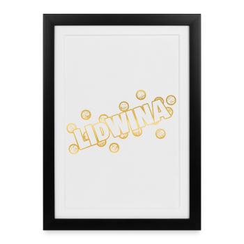 Name: Lidwina - Framed poster (27 × 37 cm) - black - Front