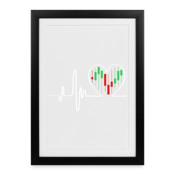 Trading Finance Stocks Money Bitcoin Capital - Framed poster (27 × 37 cm) - black - Front