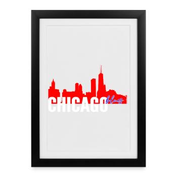 Chicago Blues - Framed poster (27 × 37 cm) - black - Front