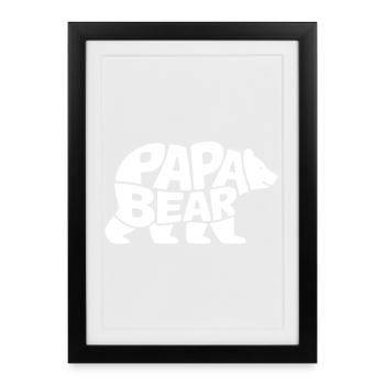 Papa Ours - Affiche encadrée (27 × 37 cm) - noir - Devant