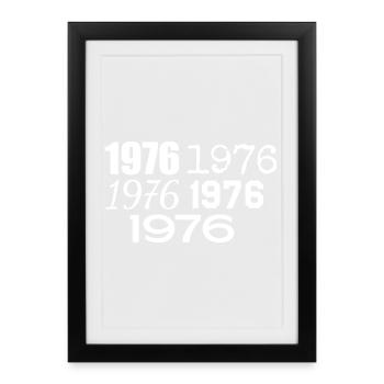1976 - Affiche encadrée (27 × 37 cm) - noir - Devant