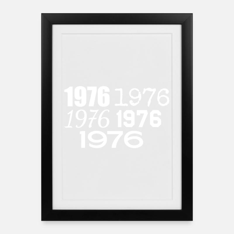 1976 - Affiche encadrée (27 × 37 cm) - noir