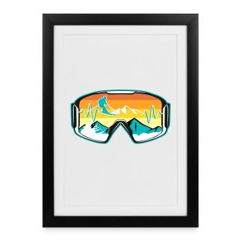 Skier's Goggles - Framed poster (27 × 37 cm) - black - Front