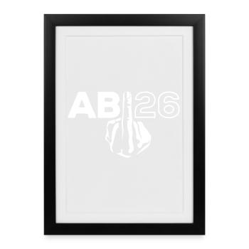 ABI 2026 Middle Finger Abitur - Gift - Framed poster (27 × 37 cm) - black - Front