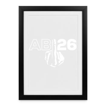 ABI 2026 Middle Finger Abitur - Gift - Framed poster (27 × 37 cm) - black - Front