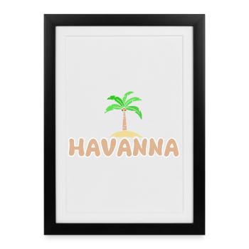 Cadeau pour La Havane - Affiche encadrée (27 × 37 cm) - noir - Devant