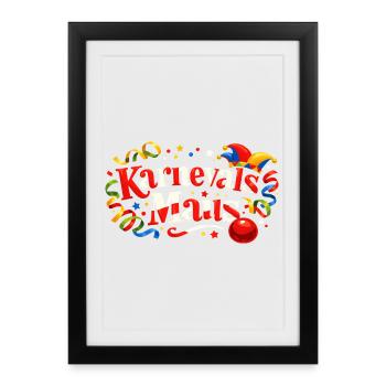 Cadeau de souris de carnaval - Pour les fans de Cologne - Affiche encadrée (27 × 37 cm) - noir - Devant