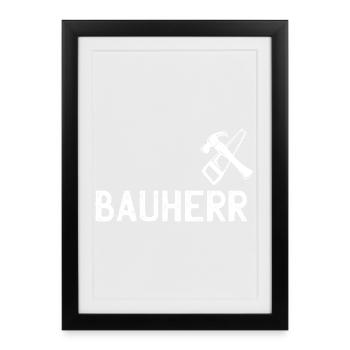 Builder DIY Tool Emblem - Framed poster (27 × 37 cm) - black - Front