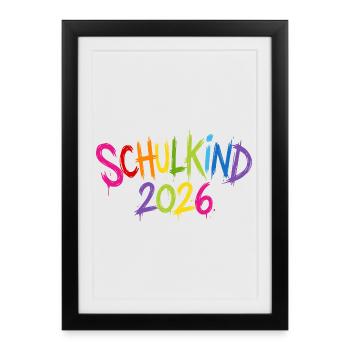 Écolier 2026 - Affiche encadrée (27 × 37 cm) - noir - Devant