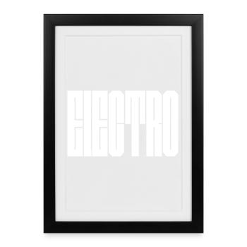 Monochrome Vertical Glyphs - Framed poster (27 × 37 cm) - black - Front