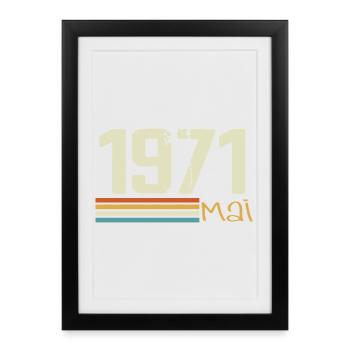 May 1971 - Framed poster (27 × 37 cm) - black - Front