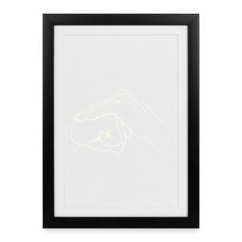 Poing des mains - Affiche encadrée (27 × 37 cm) - noir - Devant