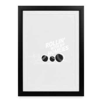 Boccia King Passion de Précision - Affiche encadrée (27 × 37 cm) - noir - Devant