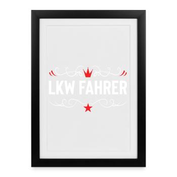 Truck Driver Profession - Framed poster (27 × 37 cm) - black - Front