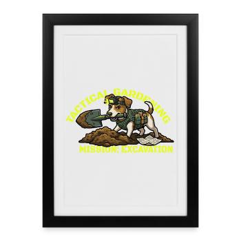 Tactical Garden Dog: Mission Excavation - Framed poster (27 × 37 cm) - black - Front