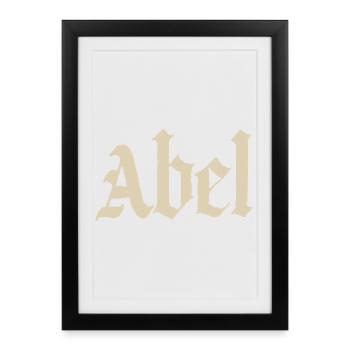 Abel Gothic Script - Framed poster (27 × 37 cm) - black - Front