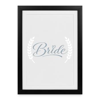 Mariée - Affiche encadrée (27 × 37 cm) - noir - Devant