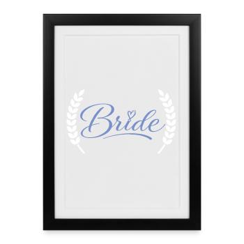 Mariée - Affiche encadrée (27 × 37 cm) - noir - Devant
