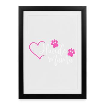 Chiens Maman Chien Maman Chien - Affiche encadrée (27 × 37 cm) - noir - Devant