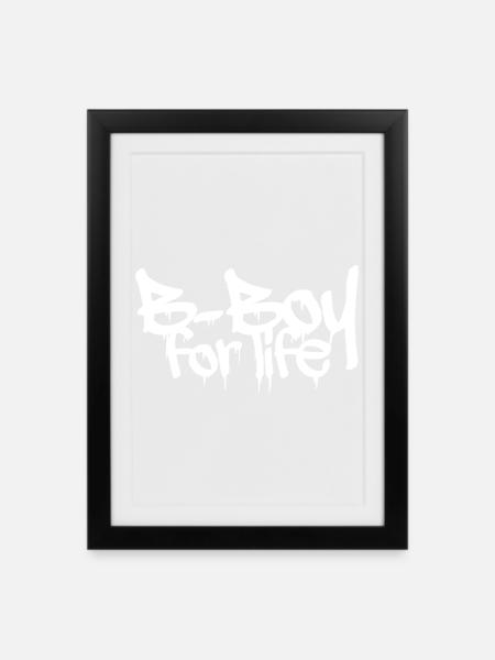 Bboy Lifestyle Graffiti Breakdance Crew Icon - Framed poster (27 × 37 cm) - black