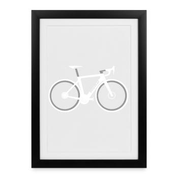 Vélo Vélo Route Cyclisme Route Vélo Route Vélo Route Vélo Route - Affiche encadrée (27 × 37 cm) - noir - Devant