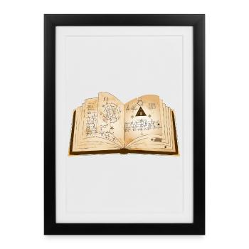 ancient magic book with ancient spells - Framed poster (27 × 37 cm) - black - Front