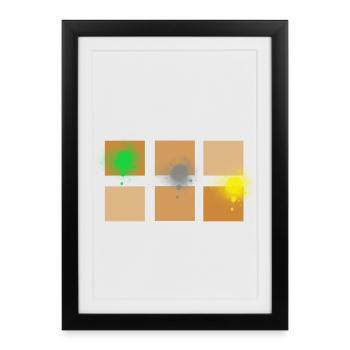 Abstract Art Illustration Painting Form - Framed poster (27 × 37 cm) - black - Front
