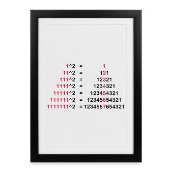VALEUR DE PUISSANCE DE PAIEMENT PALINDROME 1x1 HIGH TWO CADEAU - Affiche encadrée (27 × 37 cm) - noir - Devant