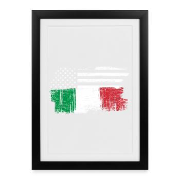 Etoiles et Fusion Tricolore - Affiche encadrée (27 × 37 cm) - noir - Devant