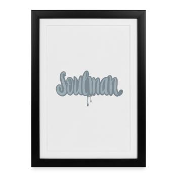 Soulmusic, c’est l’amour - Affiche encadrée (27 × 37 cm) - noir - Devant