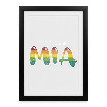 First name Mia Maiden name gift - Framed poster (27 × 37 cm) - black - Front