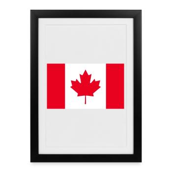 Drapeau du Canada - Affiche encadrée (27 × 37 cm) - noir - Devant