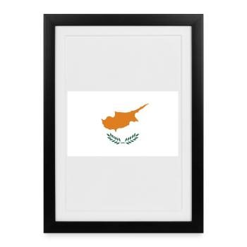 Get our Cyprus flags now - Framed poster (27 × 37 cm) - black - Front