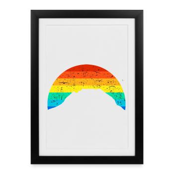 Grimming, Ennstal, montagne, Alpes, alpinisme Aigen - Affiche encadrée (27 × 37 cm) - noir - Devant