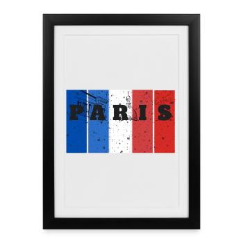 Éclaboussures de Paris - Affiche encadrée (27 × 37 cm) - noir - Devant