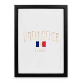 Toulouse Vintage France - Affiche encadrée (27 × 37 cm) - noir - Devant