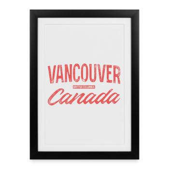 Vancouver Canada Vintage Print - Framed poster (27 × 37 cm) - black - Front