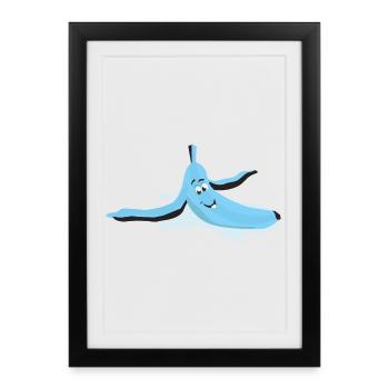 Oeil glissé banane - Affiche encadrée (27 × 37 cm) - noir - Devant