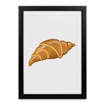 Illustration du croissant doré du lever du soleil - Affiche encadrée (27 × 37 cm) - noir - Devant