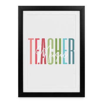 Music Teacher Music Teacher Gift - Framed poster (27 × 37 cm) - black - Front