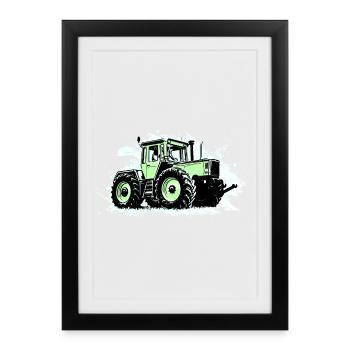 Grüner Traktor - MB-trac 1300 - Gerahmtes Poster (27 × 37 cm) - Schwarz - Vorne
