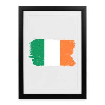 Dutch Flag Brush Strokes - Framed poster (27 × 37 cm) - black - Front