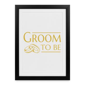 Fiancé de mariage du marié - Affiche encadrée (27 × 37 cm) - noir - Devant