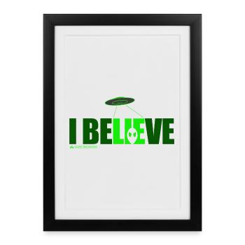 i believe - Framed poster (27 × 37 cm) - black - Front