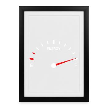 Vibrant Fuel Gauge Abstract Design - Framed poster (27 × 37 cm) - black - Front